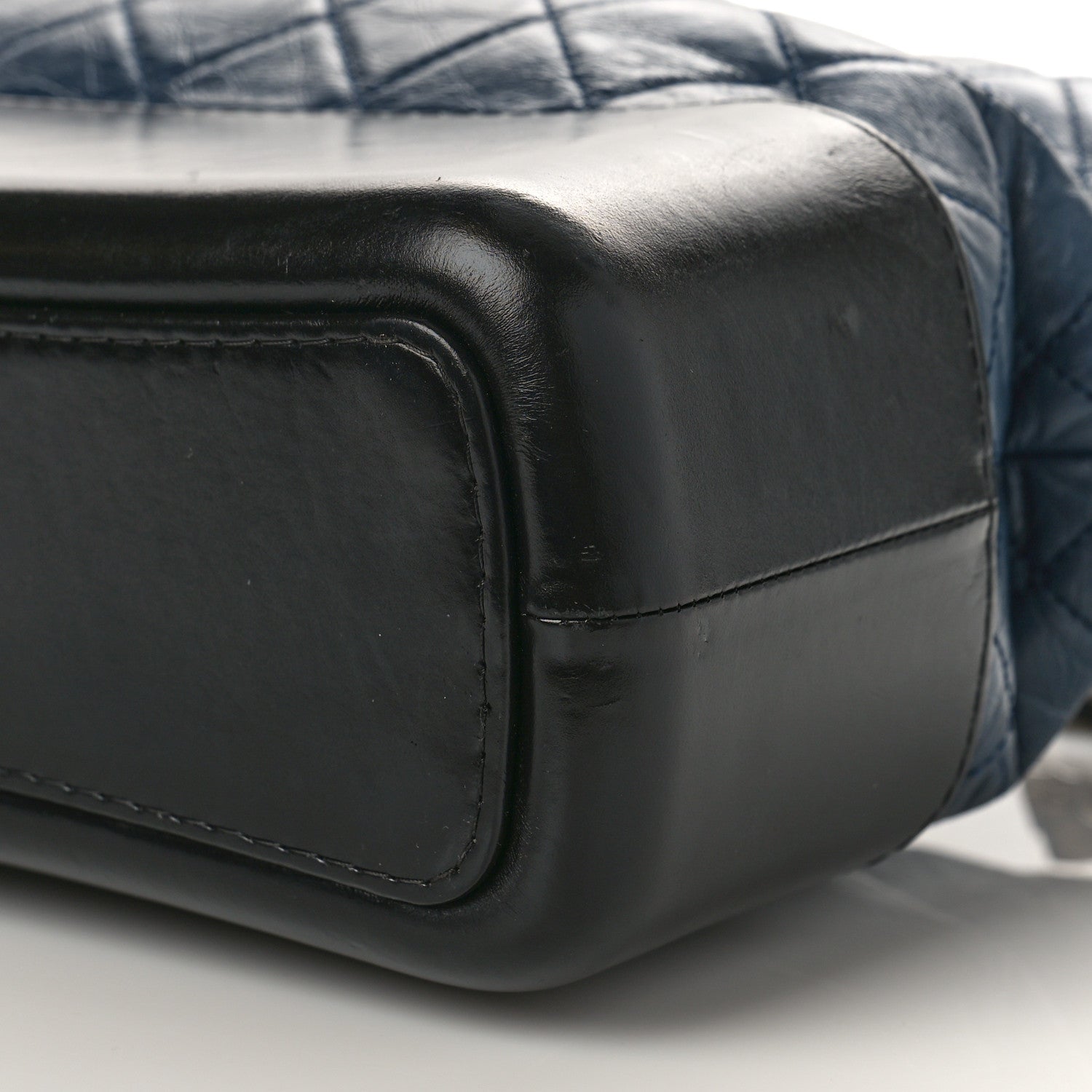 Chanel Aged Calfskin Quilted Medium Gabrielle Hobo Navy Black 8 of 12