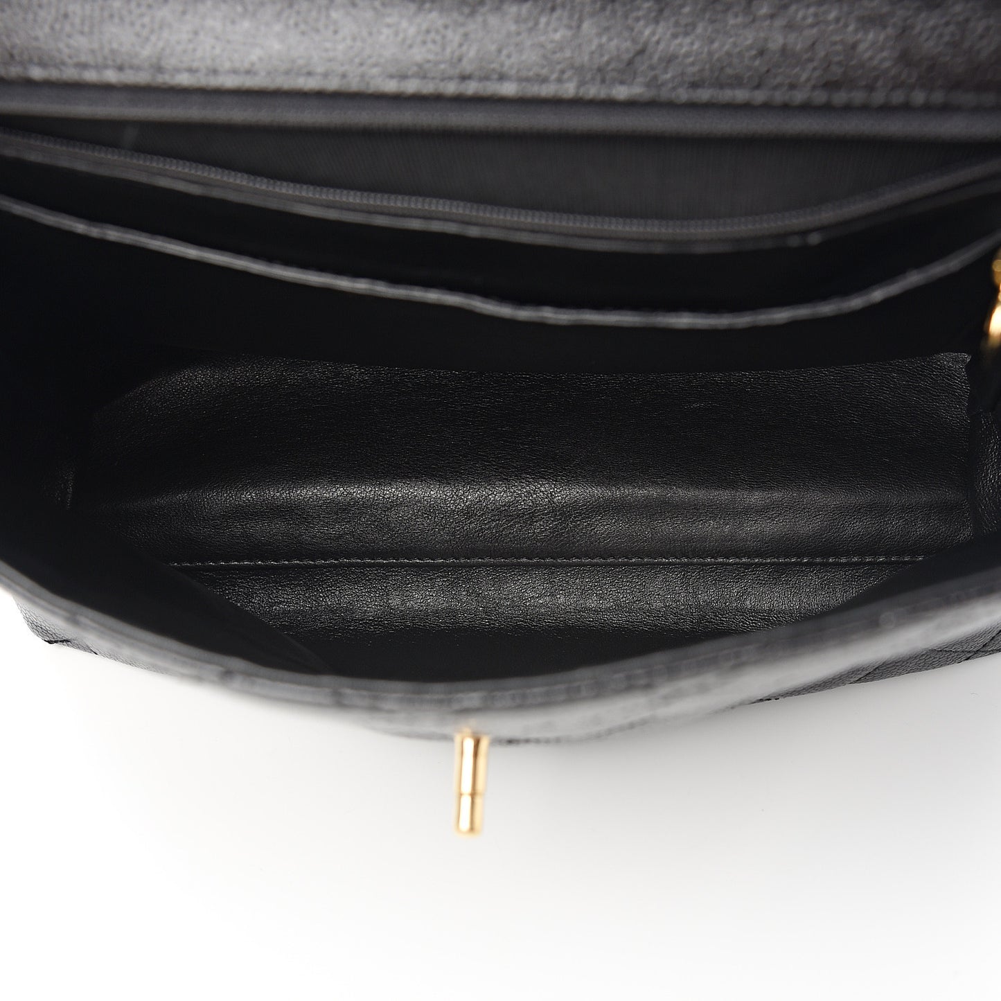 Caviar Quilted Jumbo Kelly Flap Black