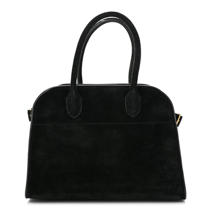 The Row Suede Soft Margaux 10 Bag Black 1 of 9