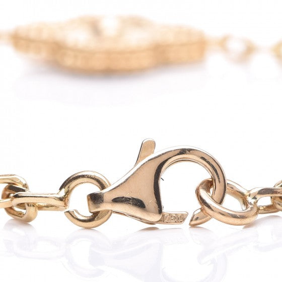 18K Yellow Gold 5 Motifs Vintage Alhambra Bracelet
