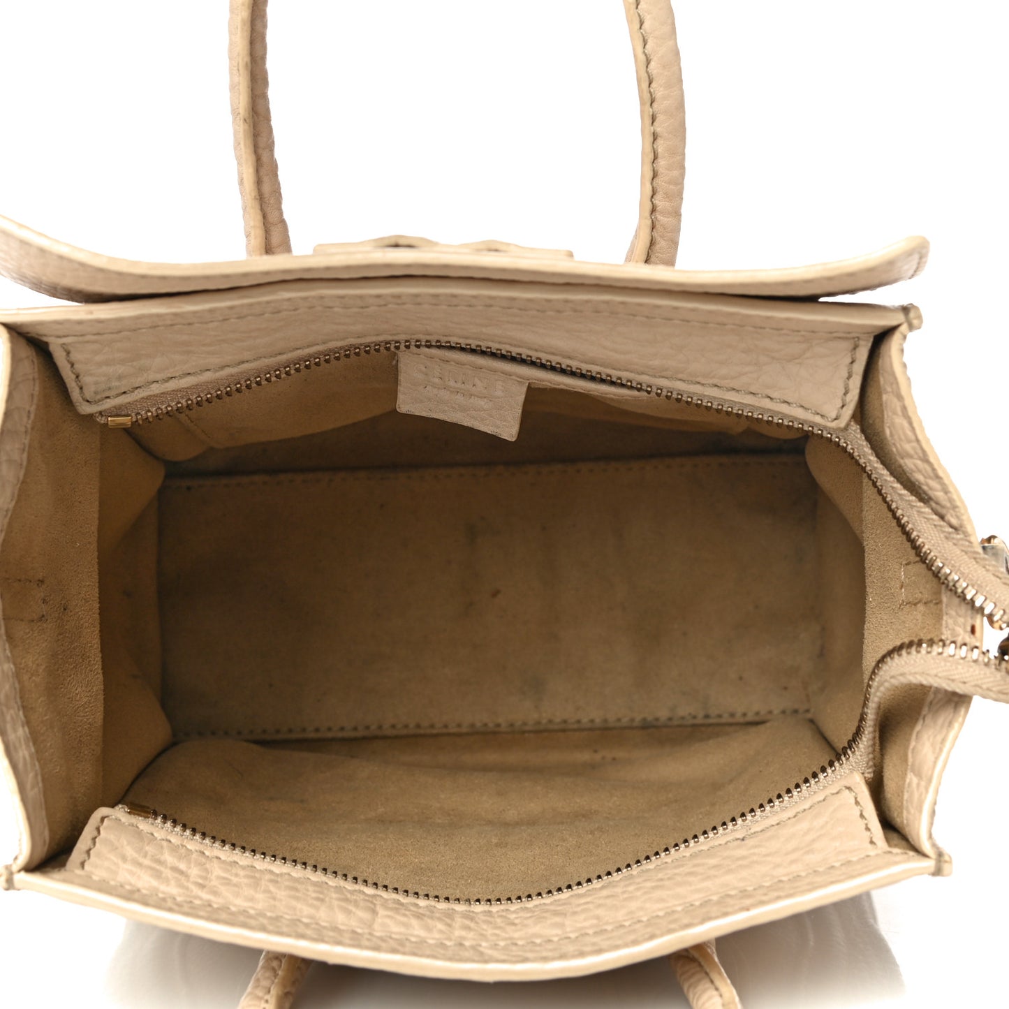 Pebbled Calfskin Nano Luggage Dune