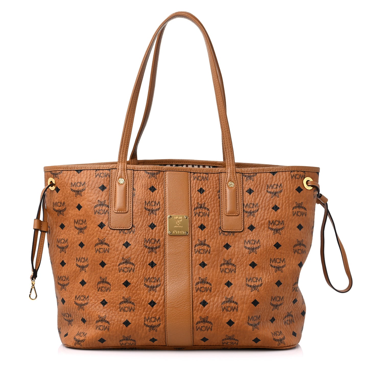Visetos Medium Liz Reversible Shopper Tote Cognac