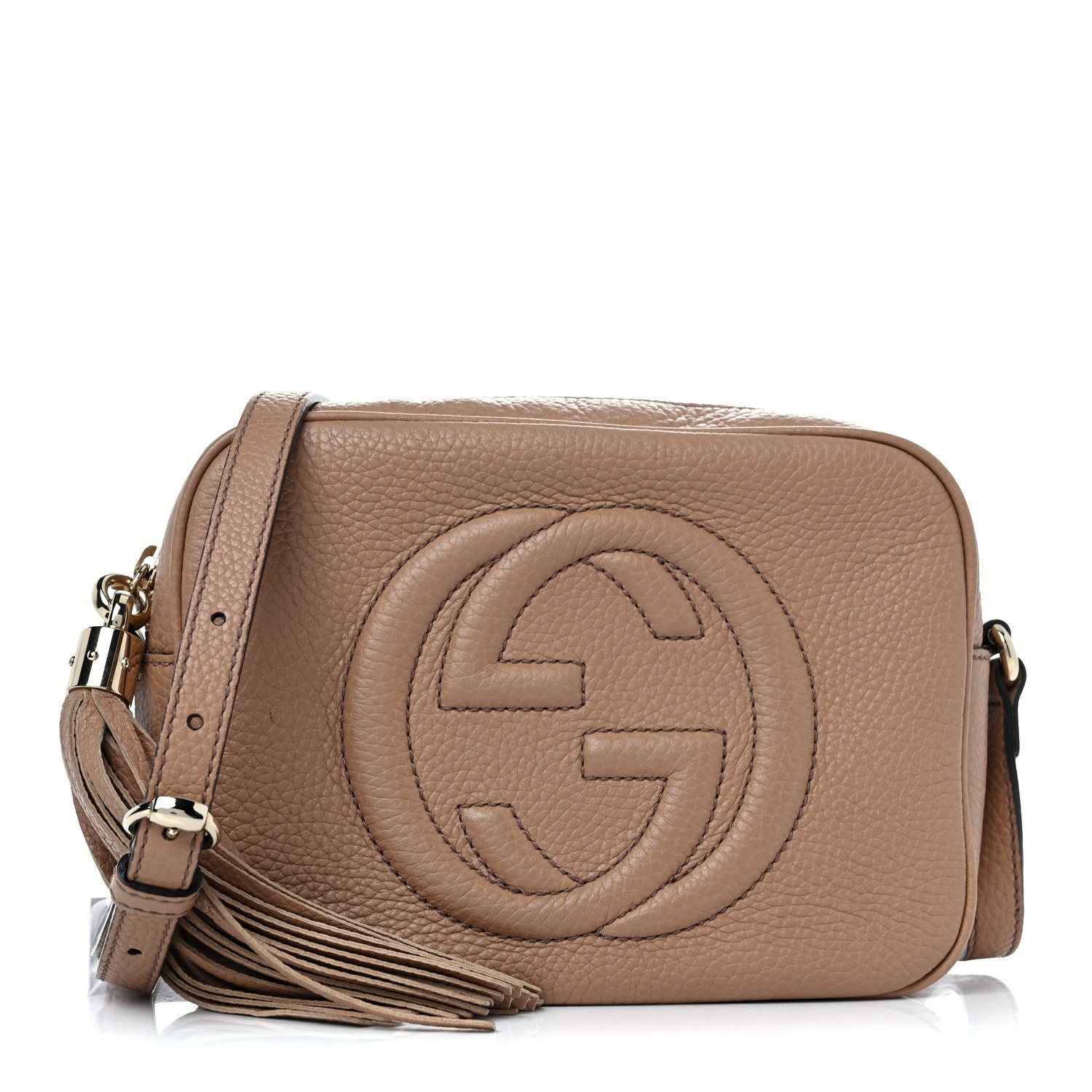 Gucci Pebbled Calfskin Small Soho Disco Bag Camelia 1 of 11