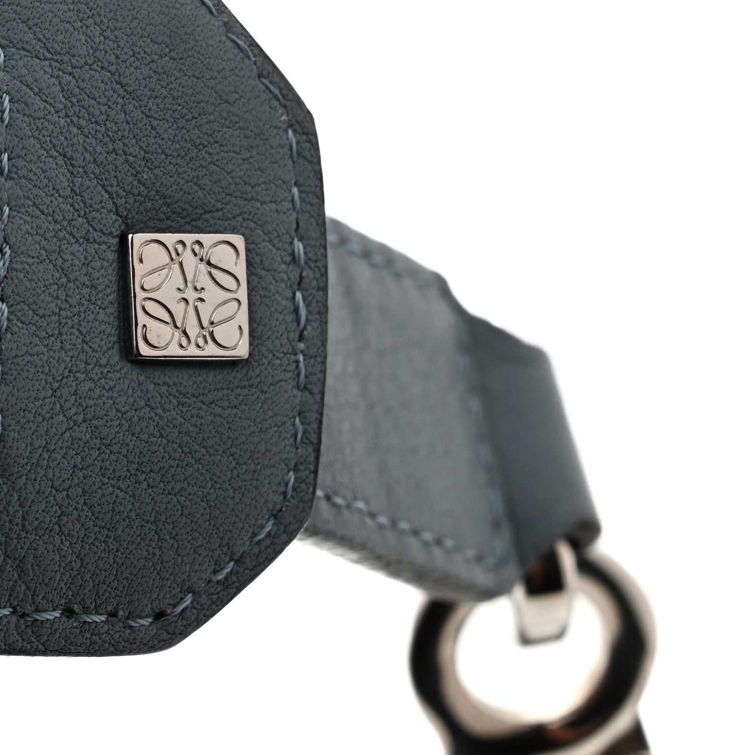 Loewe Satin Calfskin Pad Strap Stone Blue 3 of 5