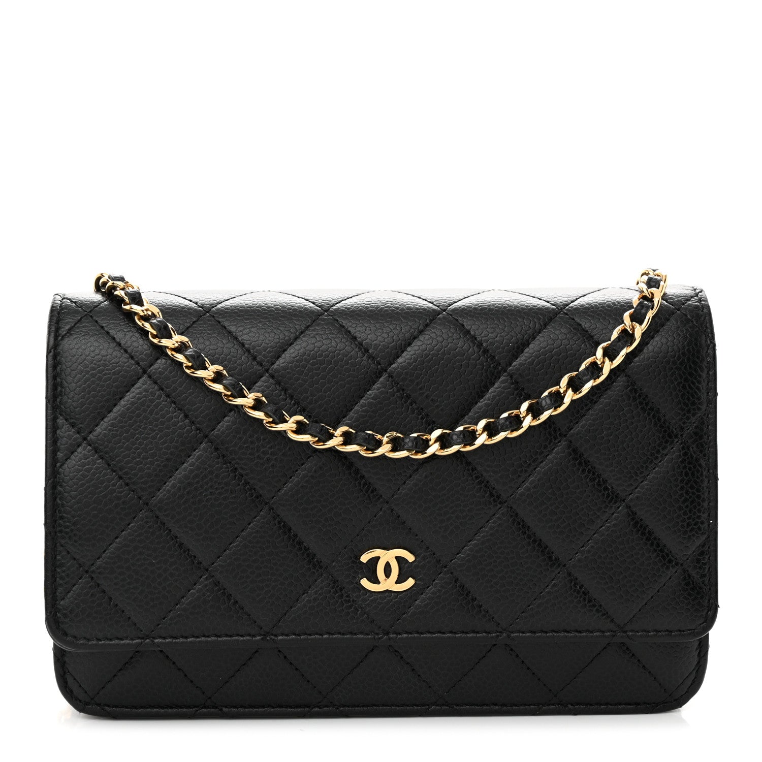 Chanel Caviar Quilted Wallet On Chain WOC Black 1 of 12