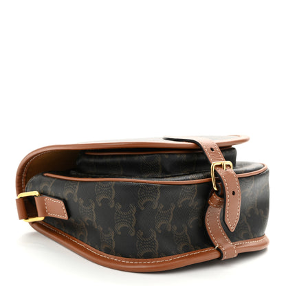 Celine Triomphe Canvas Medium Folco Bag Tan 4 of 7