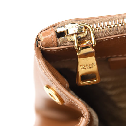 Prada Saffiano Large Galleria Double Zip Tote Caramel 11 of 17