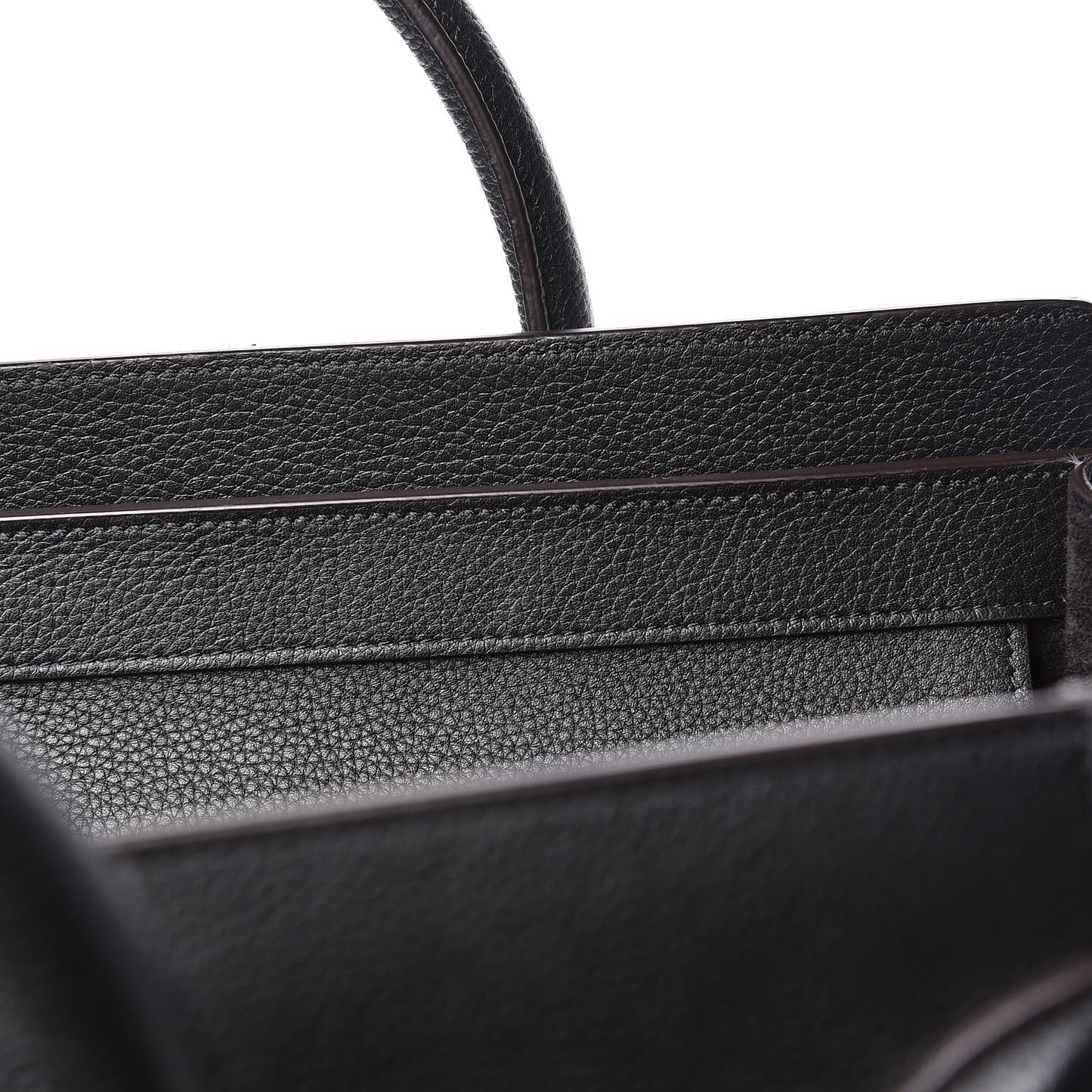 Drummed Calfskin Mini Luggage Black