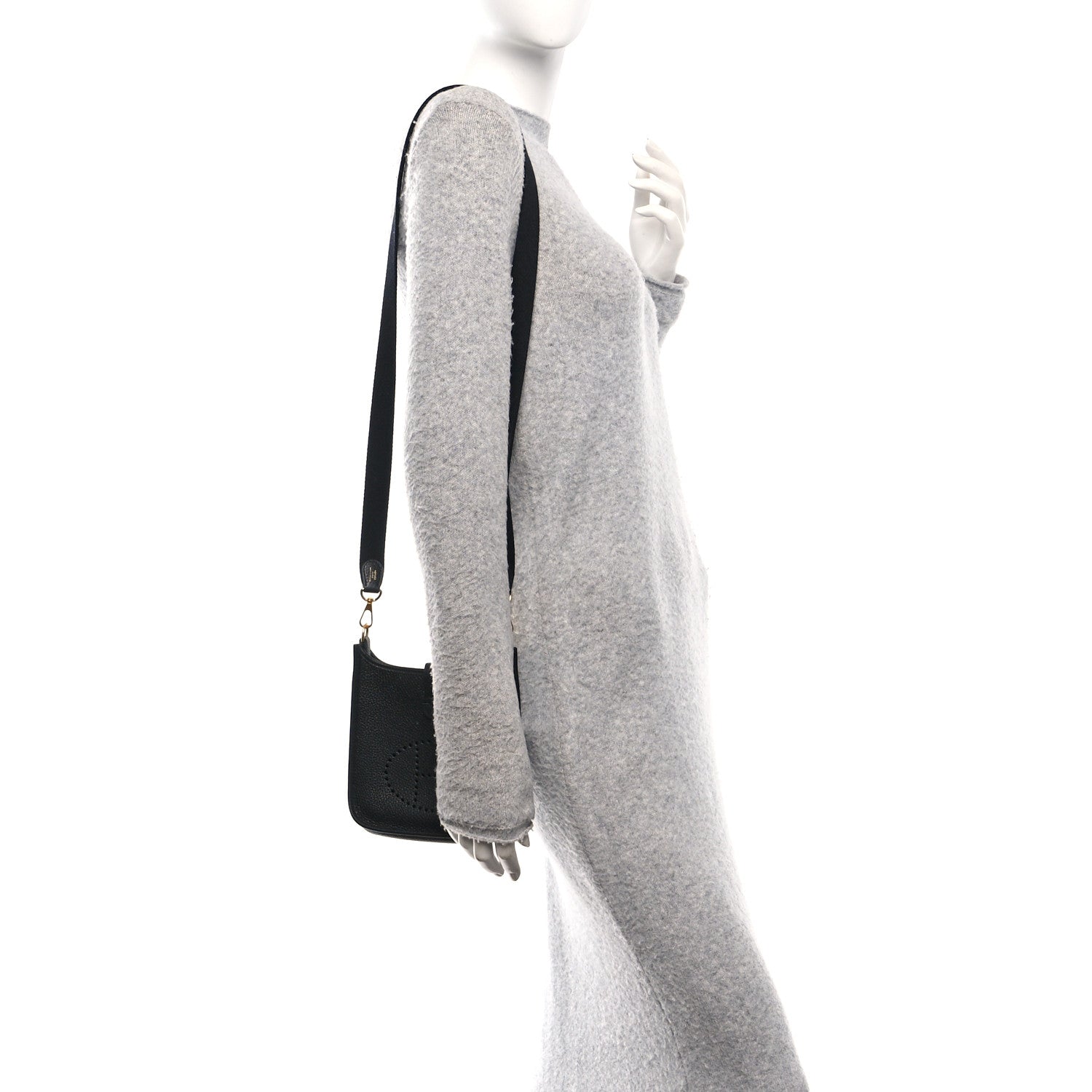 Hermes Taurillon Clemence Evelyne TPM Black 2 of 12