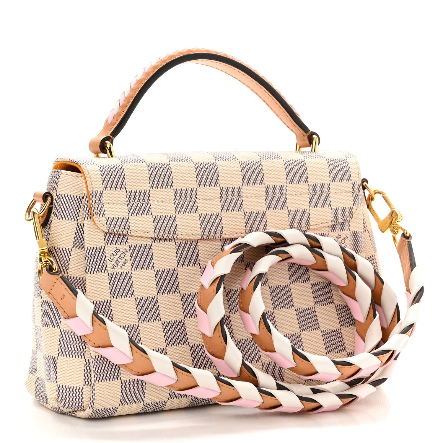 Louis Vuitton Damier Azur Braided Croisette Rose 3 of 10