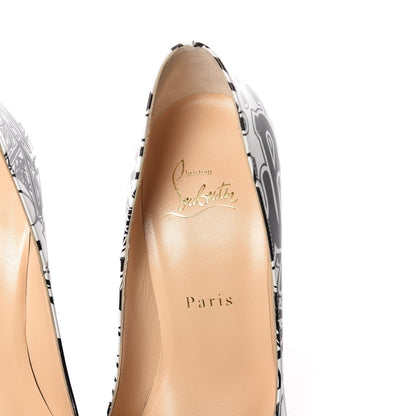 Christian Louboutin Calfskin WallGraf So Kate 120 Pumps 38 Black White 7 of 8