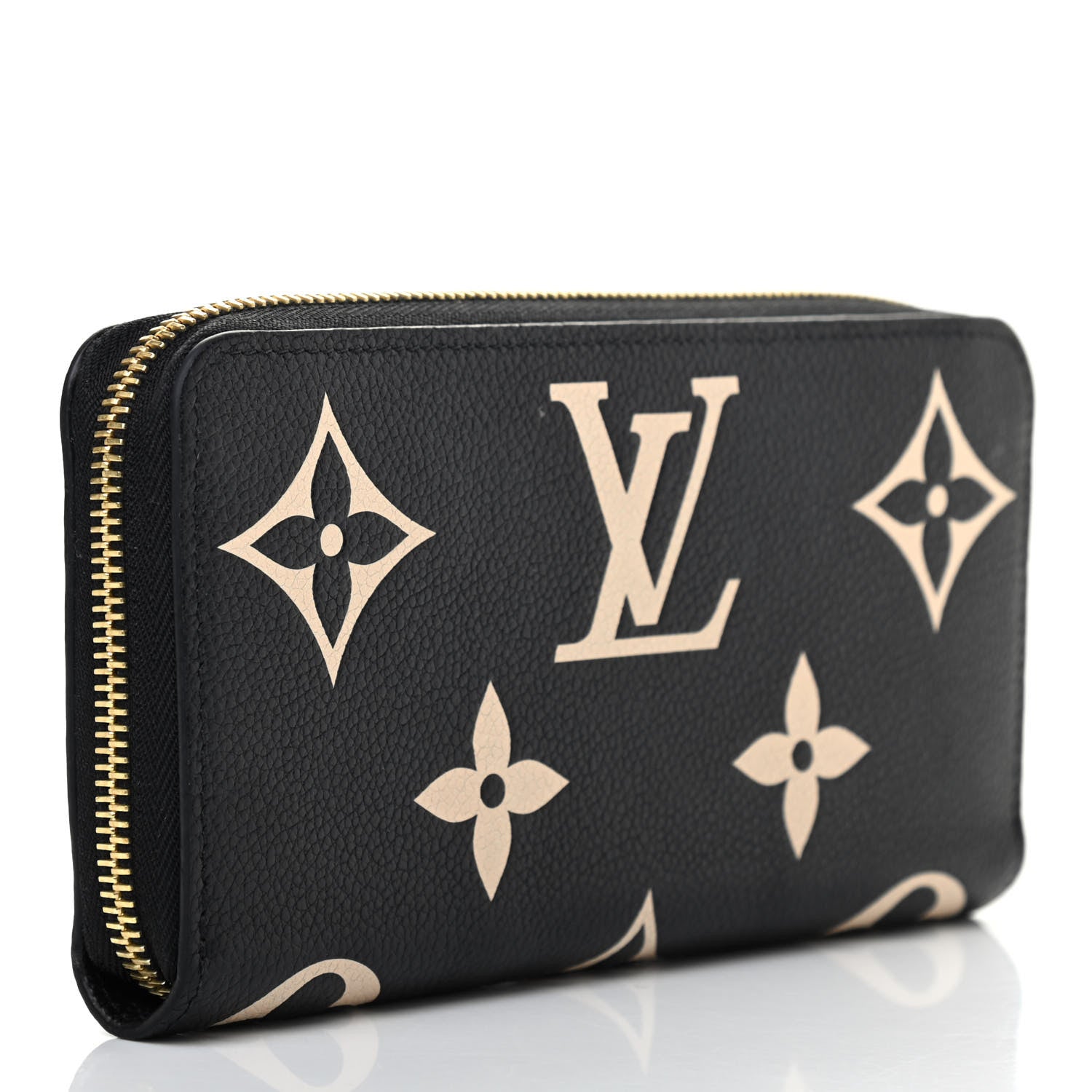Louis Vuitton Empreinte Monogram Giant Zippy Wallet Black Beige 3 of 8