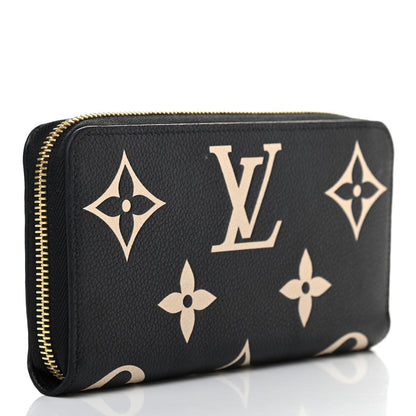 Louis Vuitton Empreinte Monogram Giant Zippy Wallet Black Beige 3 of 8