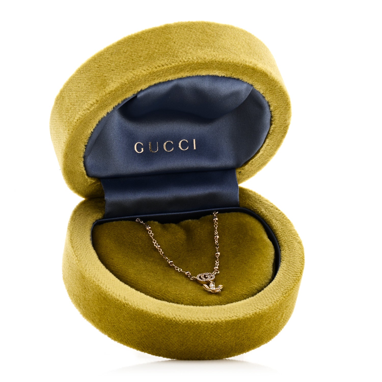 Gucci 18K Yellow Gold Diamond Flora Necklace 7 of 7