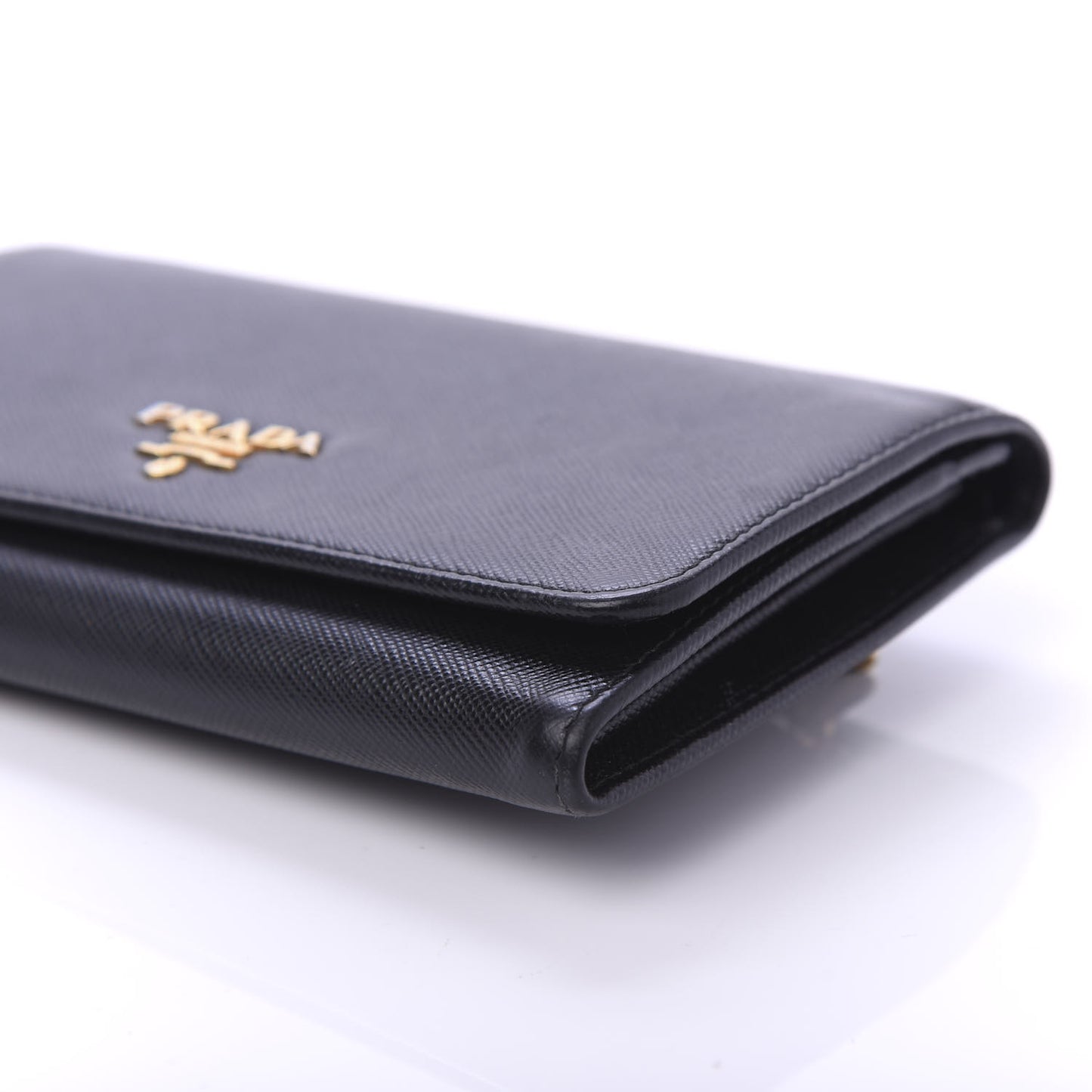 Saffiano Metal Wristlet Black