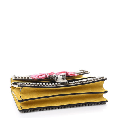 Gucci GG Supreme Monogram Crystal Bow Embroidered Medium Dionysus Shoulder Bag Yellow 4 of 8