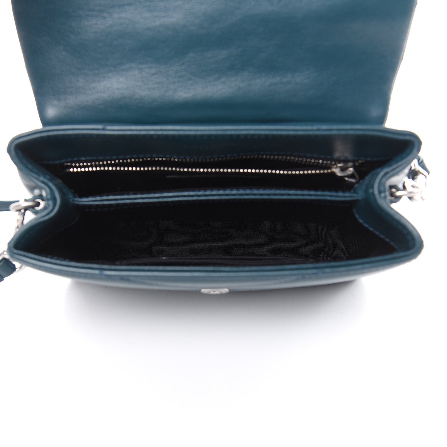 Saint Laurent Calfskin Y Quilted Monogram Toy Loulou Satchel Dark Turquoise 5 of 9