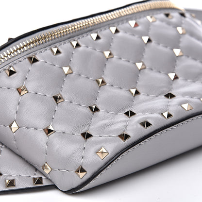 Valentino Garavani Nappa Rockstud Spike Belt Bag 95 Pastel Grey 8 of 10
