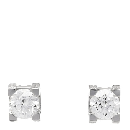 Cartier 18K White Gold Diamond .49ctw C De Cartier Earrings 1 of 5