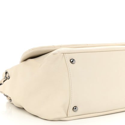 Chanel Calfskin Diamond Stitch Accordion Flap White 9 of 13