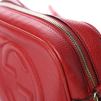 Gucci Pebbled Calfskin Small Soho Disco Bag Tabasco Red 9 of 14
