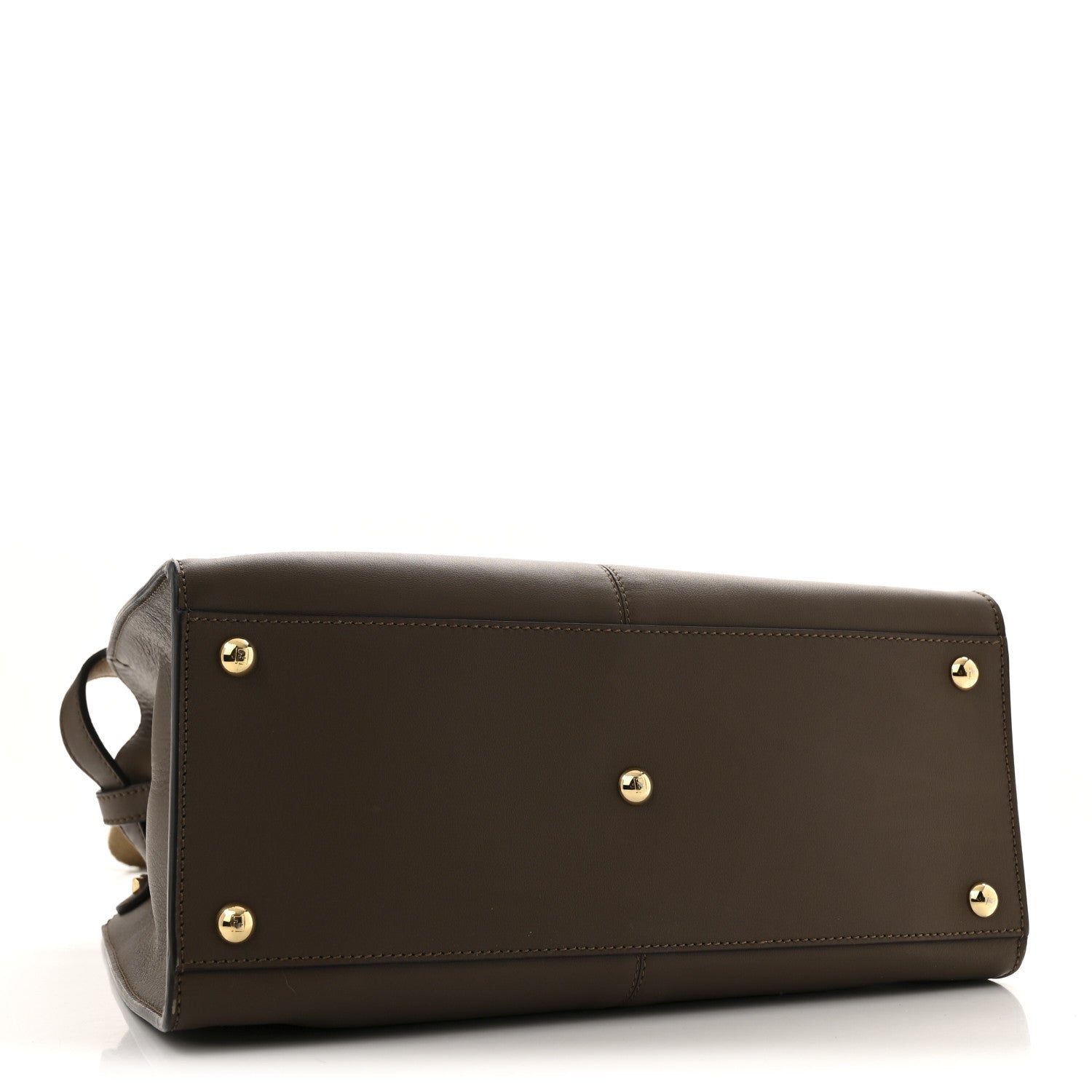 Fendi Vitello Seta Glazed Fabric FF 1974 Medium Peekaboo X-Lite Maya Mogano Panna Maya Mogano Panna 4 of 10