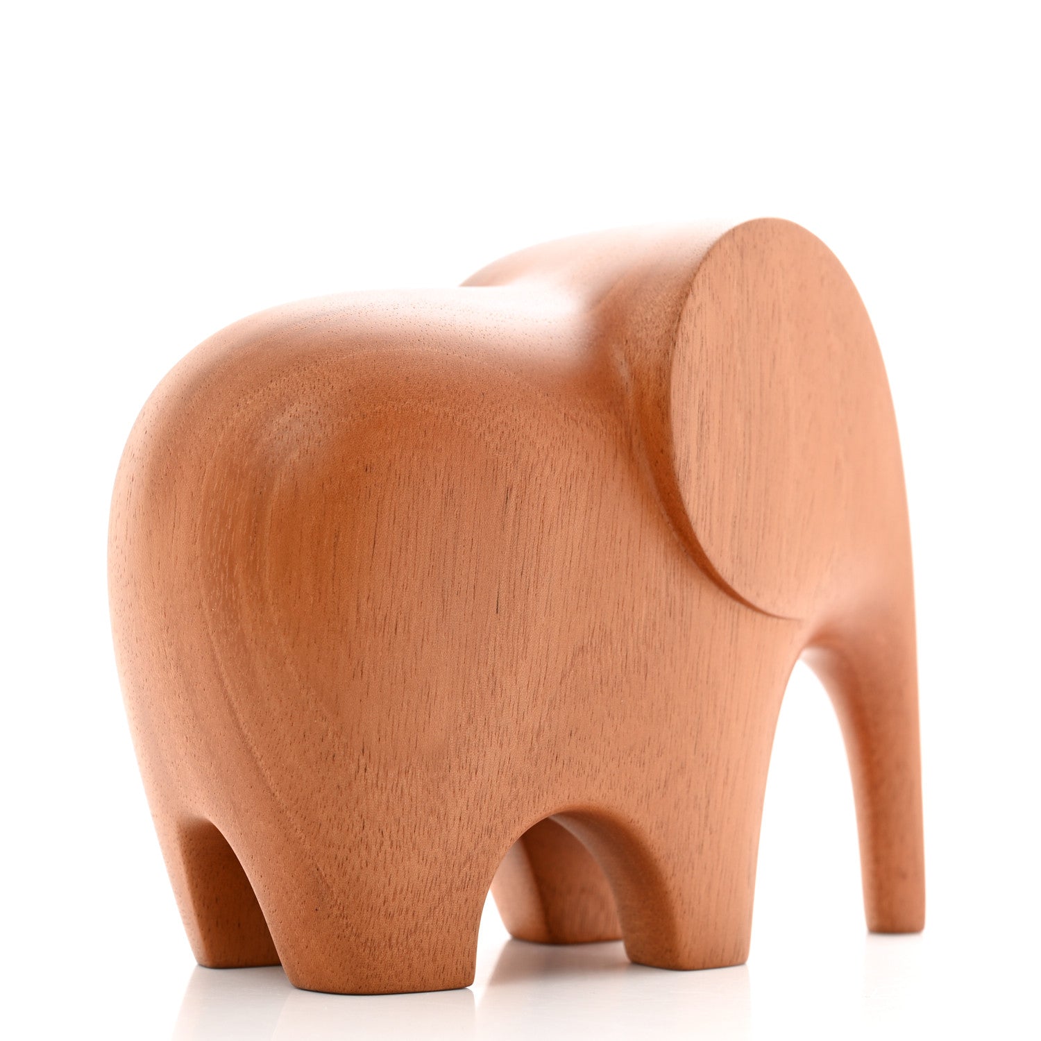 Hermes Mahogany Wood Elephant Lao Paperweight Naturel 3 of 8