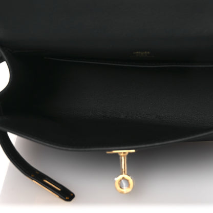 Hermes Swift Kelly Pochette Clutch Black 5 of 12