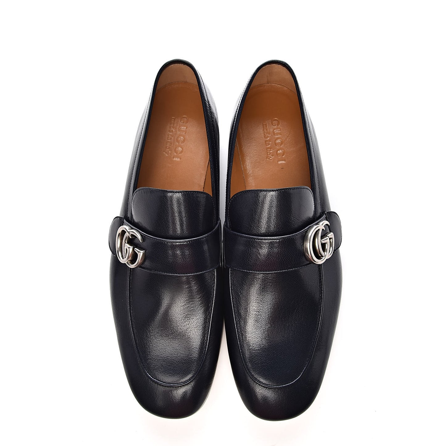 Goatskin Mens GG Loafers 8.5 Blue
