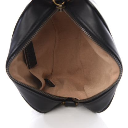 Gucci Calfskin Matelasse Mini GG Marmont Chain Shoulder Bag Black 4 of 8
