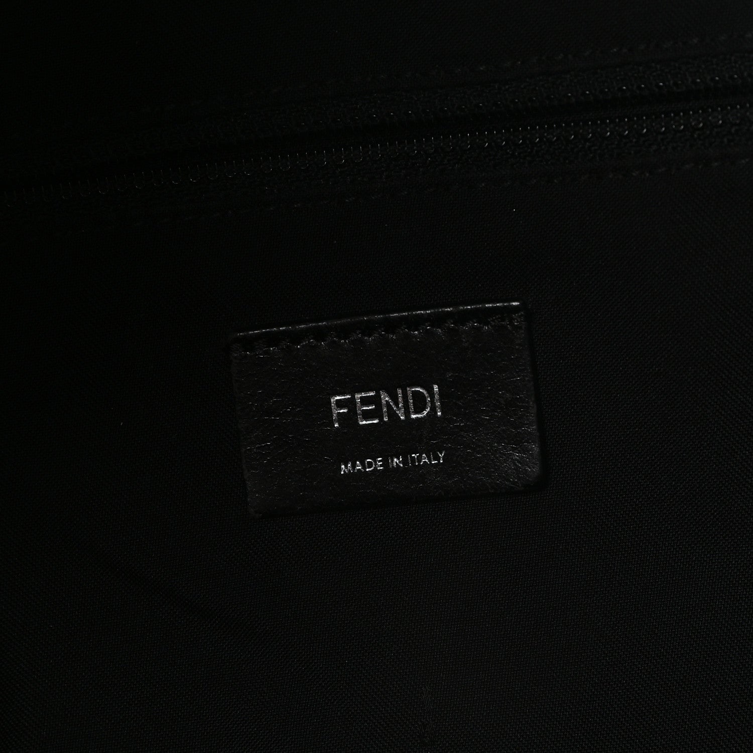Fendi Nylon Vitello Liberty Crocodile Embossed Monster Eyes Pouch Pocket Backpack Navy 5 of 12
