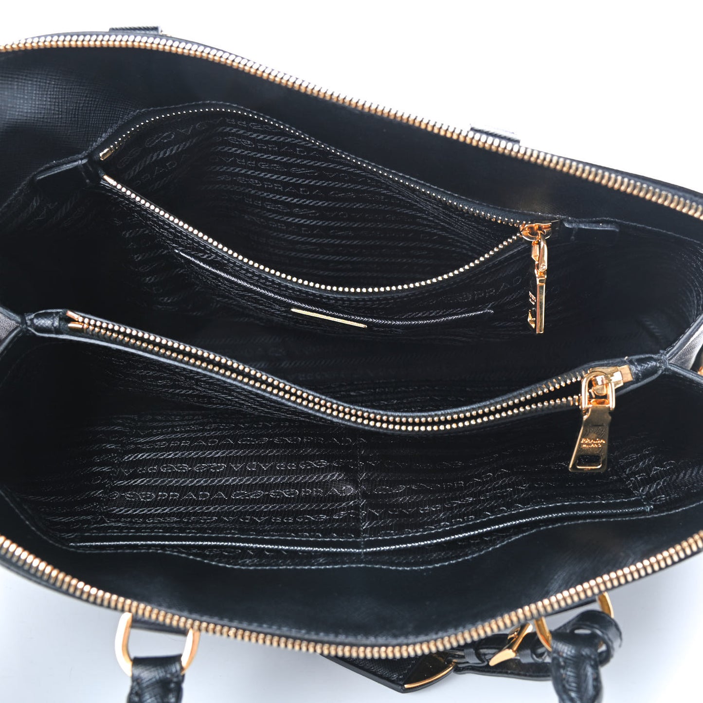 Saffiano Lux Large Promenade Tote Black
