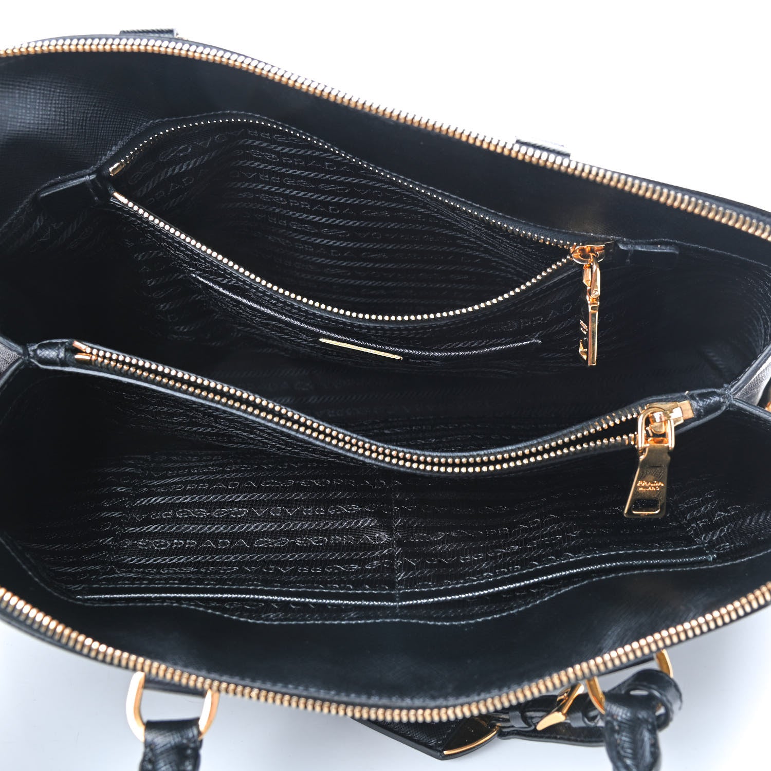 Prada Saffiano Lux Large Promenade Tote Black 4 of 8