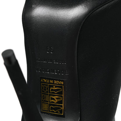 Balenciaga Spandex Pointed Toe Knife 110MM Thigh High Boots 39 Black 6 of 8