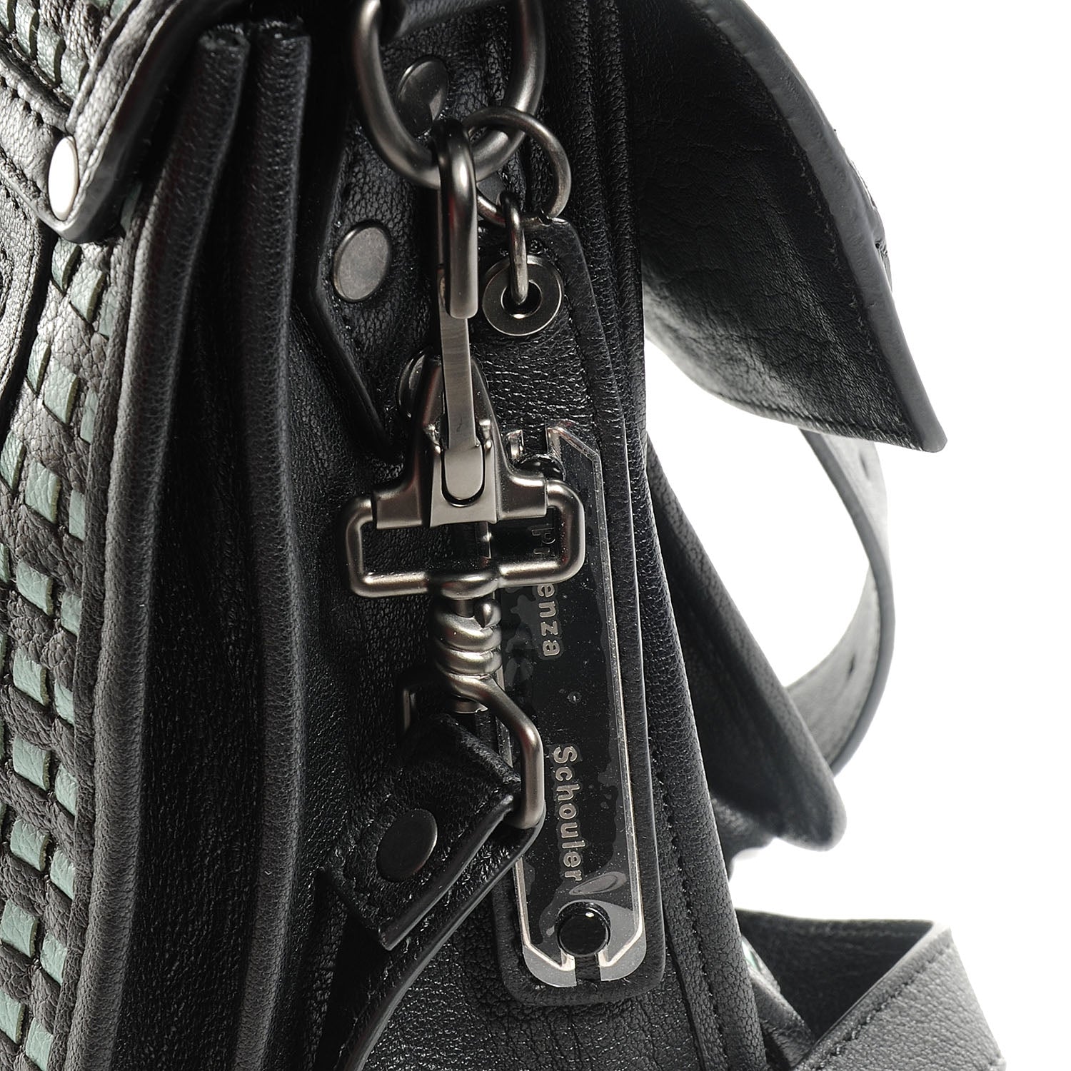 Proenza Schouler Woven Leather PS1 Medium Satchel Black 14 of 14