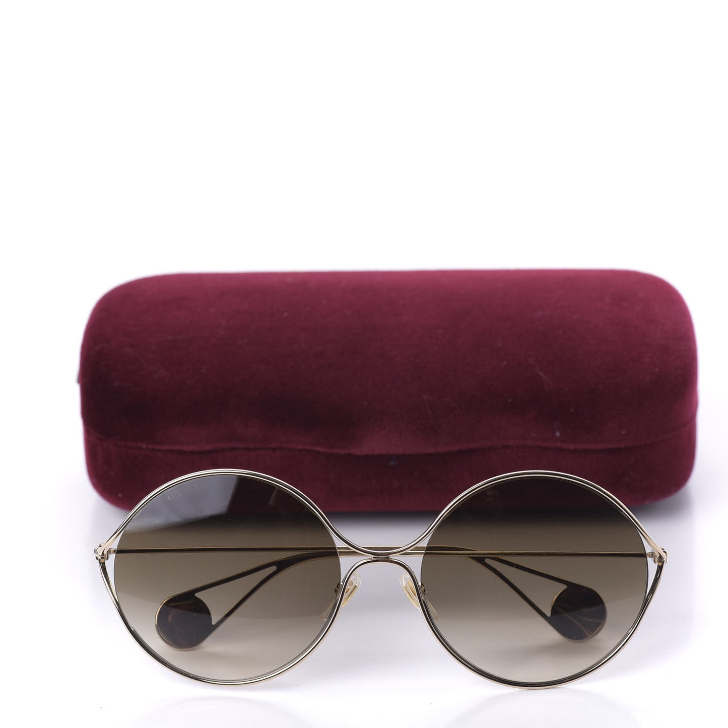 Round Pearl Tip Sunglasses GG0253S Gold