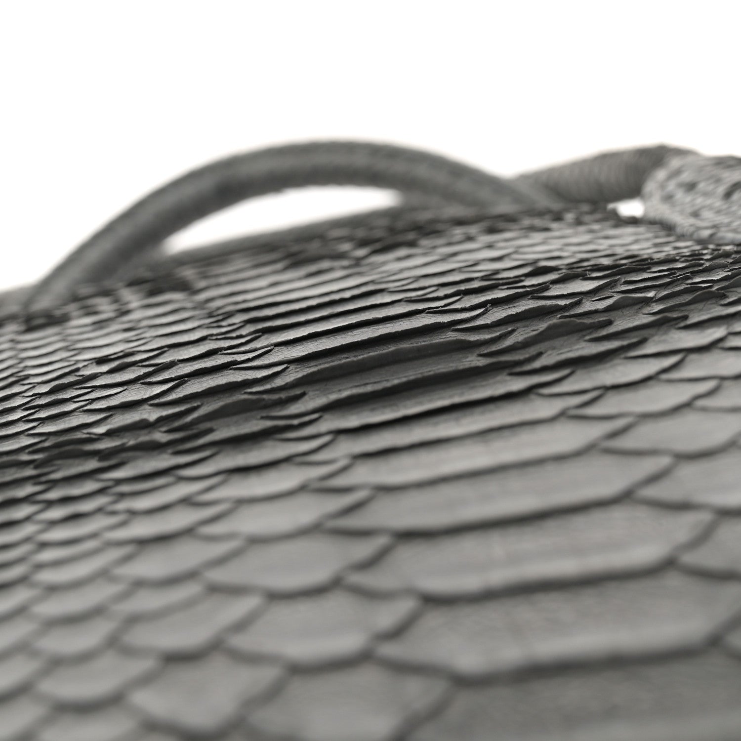 Chanel Snakeskin Executive Cerf Shopper Tote Grey 12 of 12