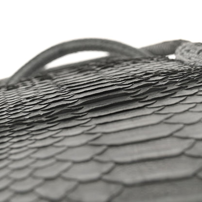 Chanel Snakeskin Executive Cerf Shopper Tote Grey 12 of 12