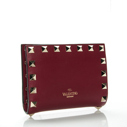 Valentino Garavani Calfskin Rockstud French Wallet Scarlet 3 of 7