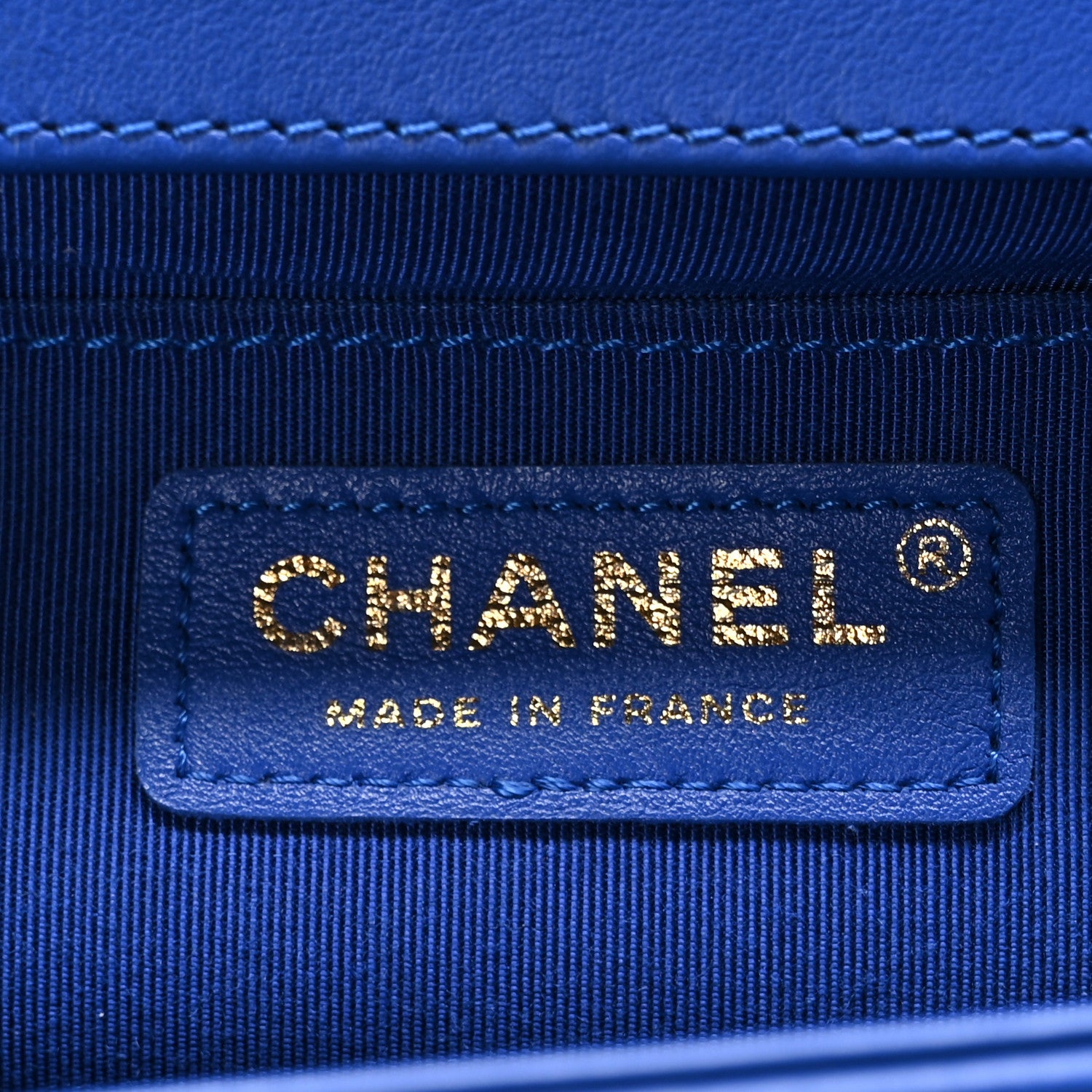 Chanel Calfskin Chevron Quilted Medium Boy Flap Blue 6 of 10