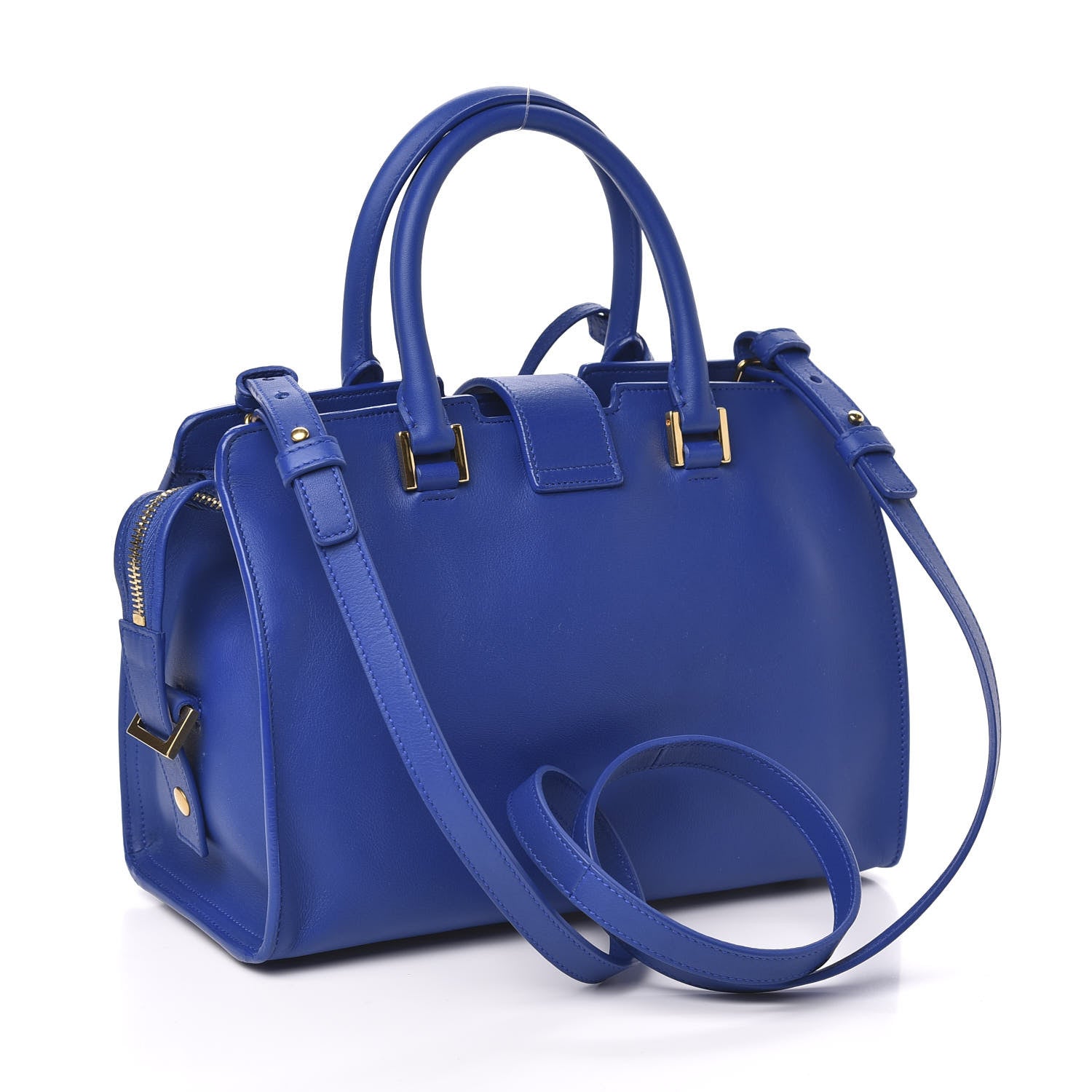 Saint Laurent Calfskin Monogram Baby Cabas Blue Majorelle 2 of 9