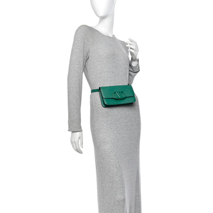 Valentino Garavani Grainy Calfskin VSling Belt Bag English Green 2 of 11