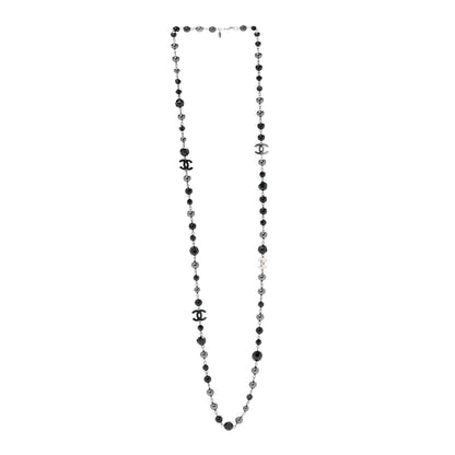 Chanel Ruthenium Beaded CC Long Necklace Black 3 of 5
