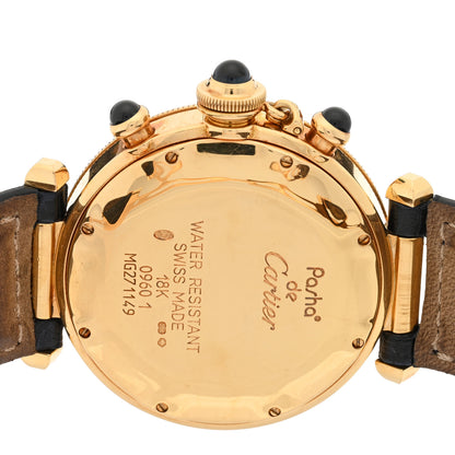 Cartier 18K Yellow Gold Alligator 38mm Pasha Chronograph Quartz Watch 4 of 4