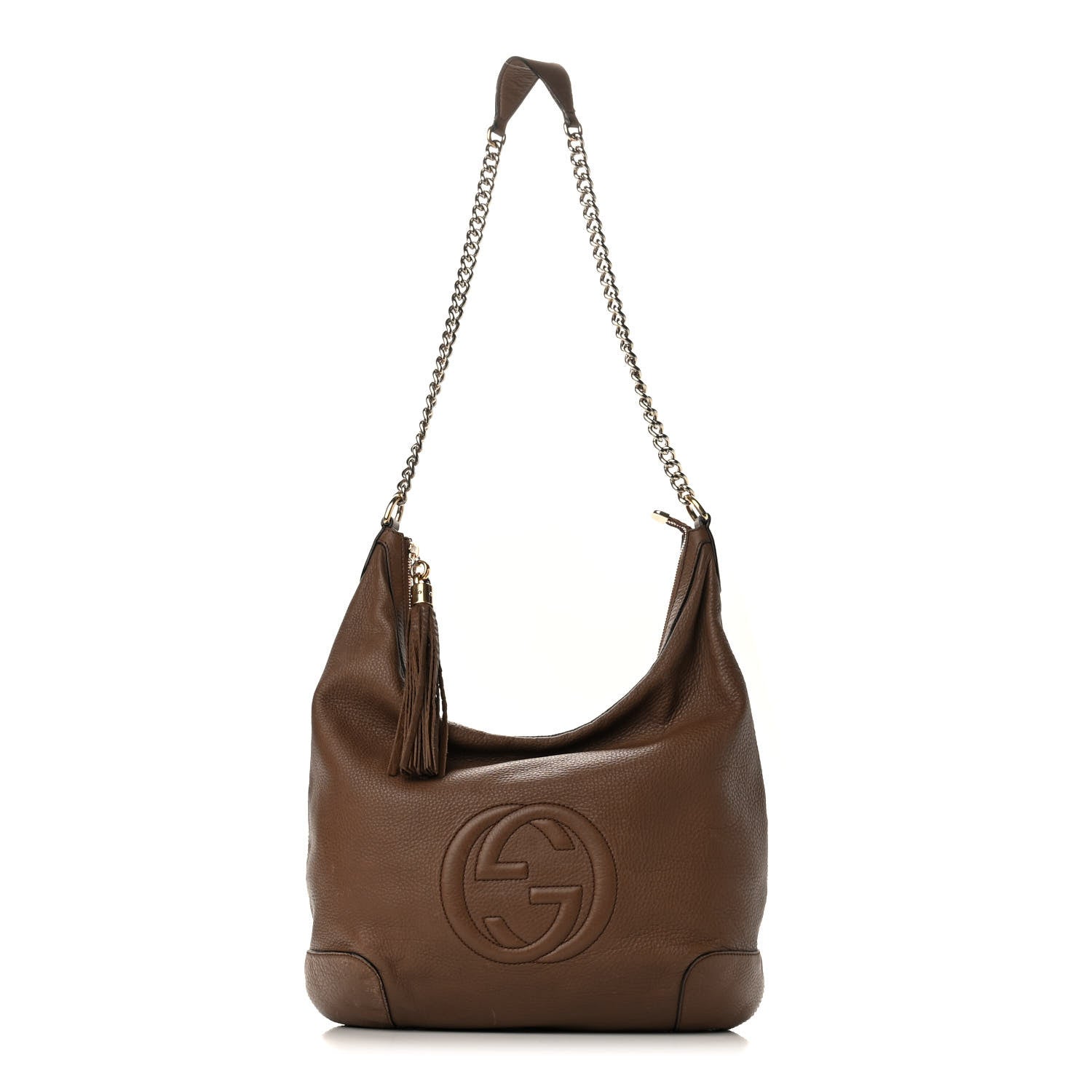 Gucci Cellarius Calfskin Medium Soho Chain Hobo Acero 1 of 15