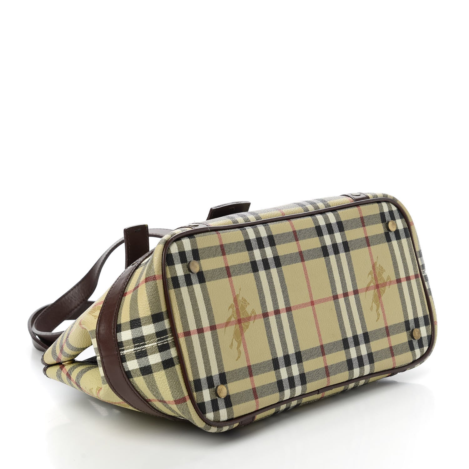 Burberry Haymarket Check Buckle Satchel Chocolate 4 of 11