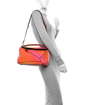 Loewe Calfskin Medium Puzzle Bag Orange Sunset 2 of 9