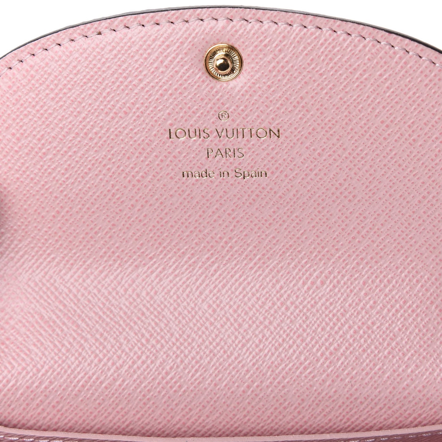 Damier Ebene Rosalie Coin Purse Rose Ballerine