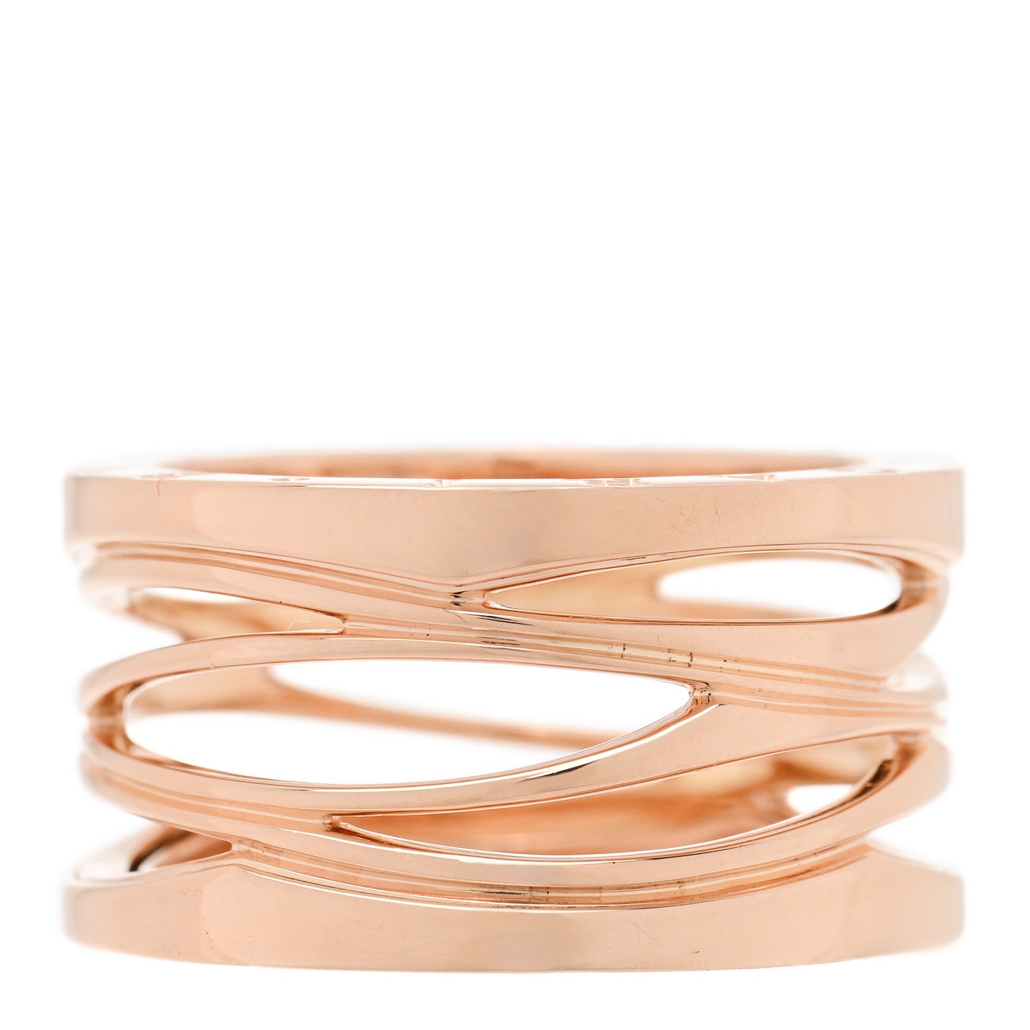 Bulgari 18K Rose Gold B.Zero1 Legend Four-Band Ring 58 8.5 1 of 4