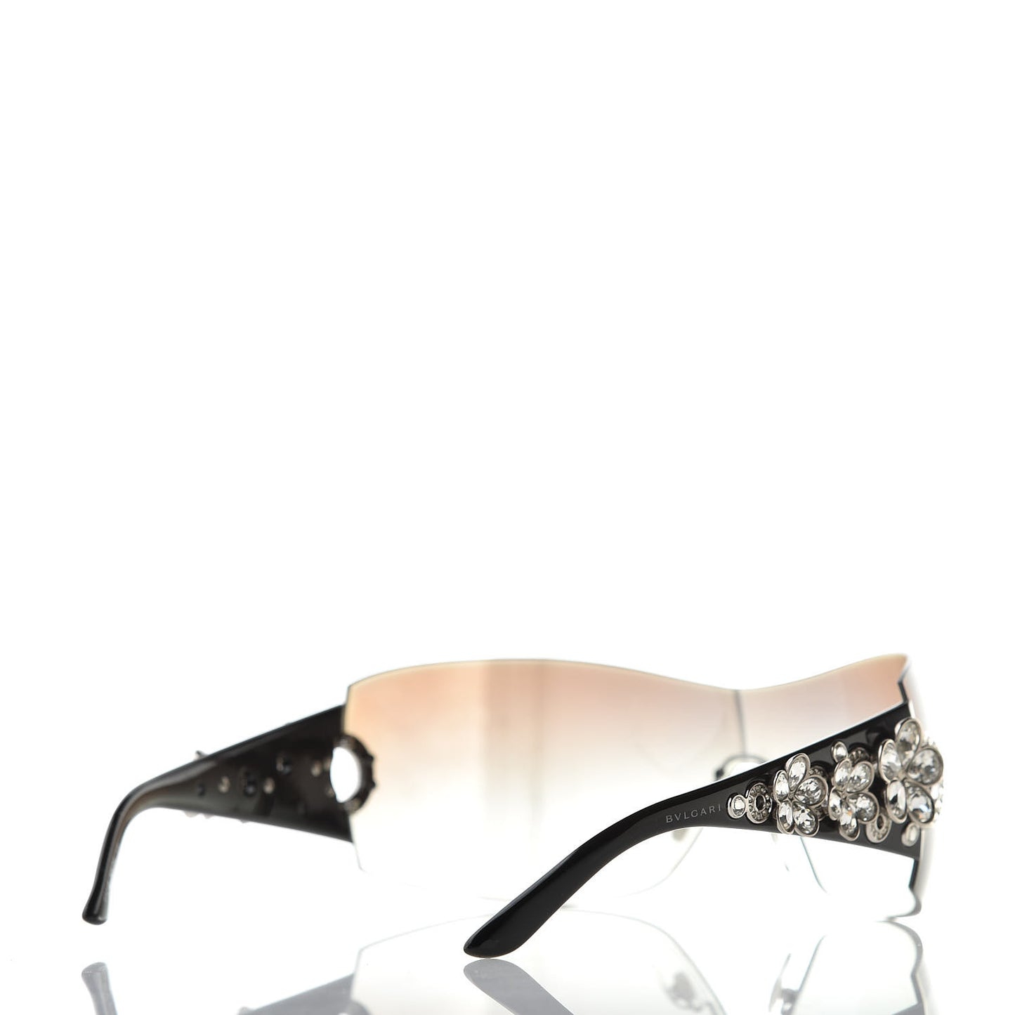 Crystal Flower Sunglasses 652-B Black